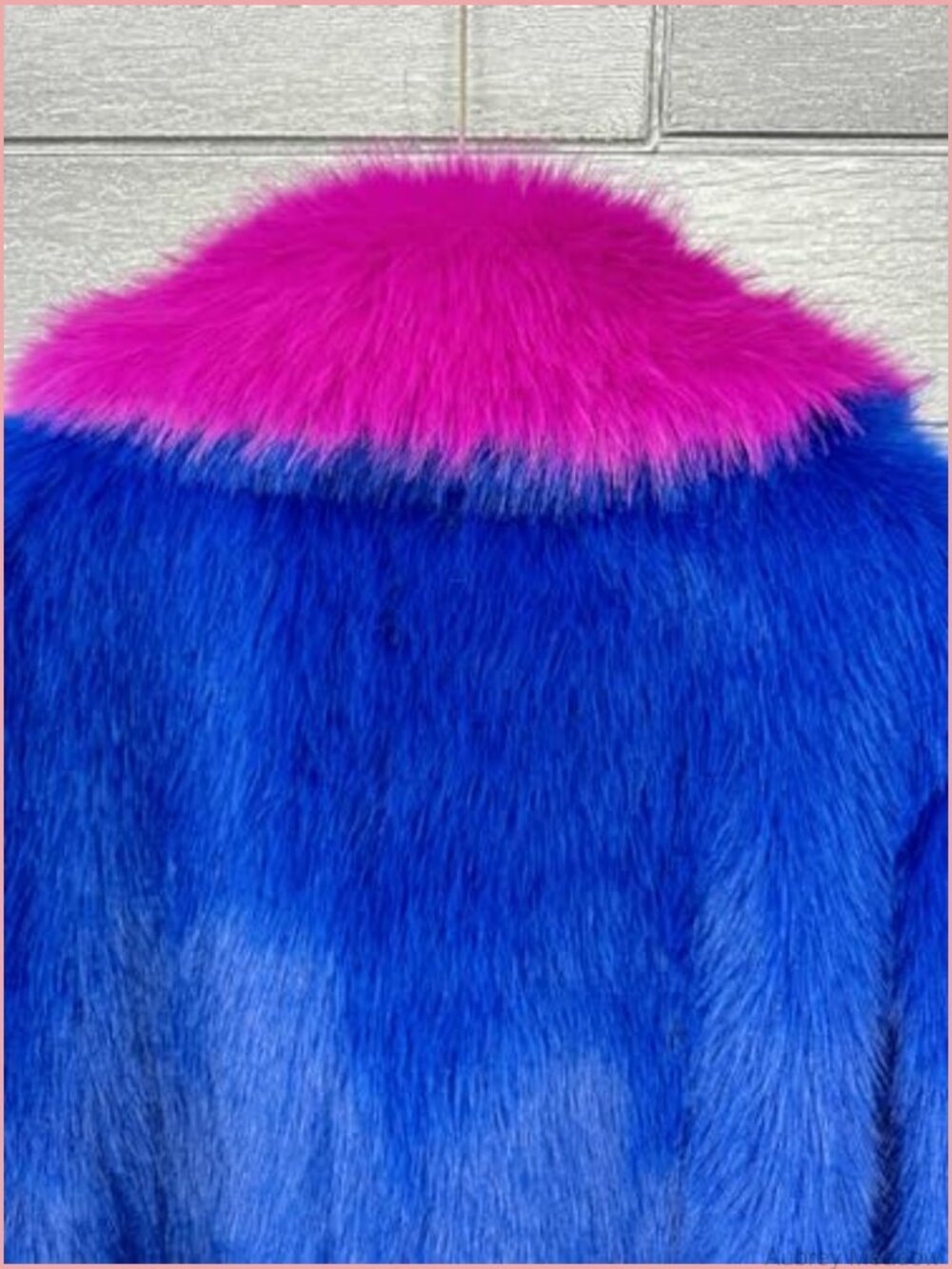 Faux Fur Long Coat - Warm Winter Overcoat with Shawl Collar - Picture 7 of 7